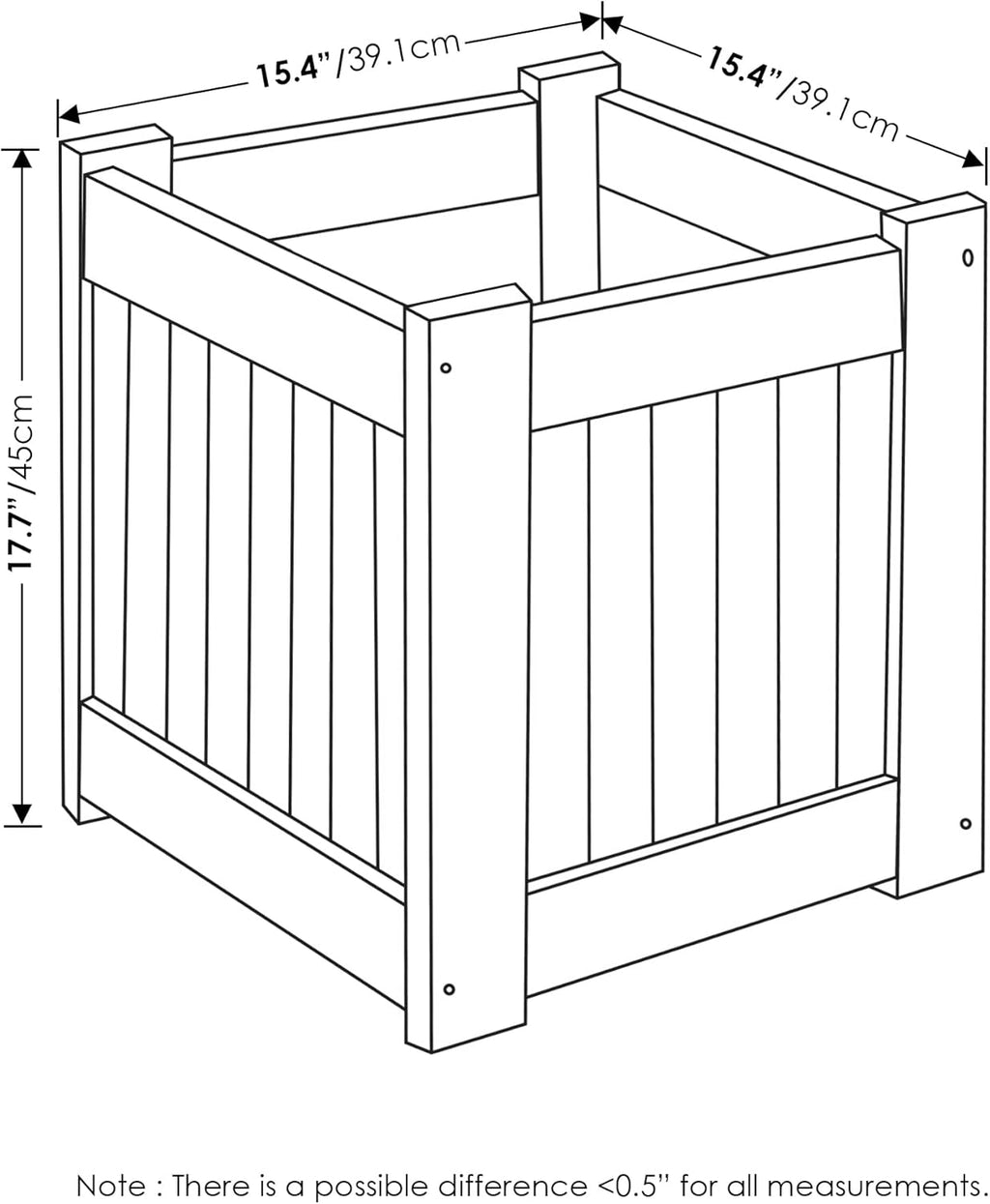 Natural Hardwood Flower Box F522
