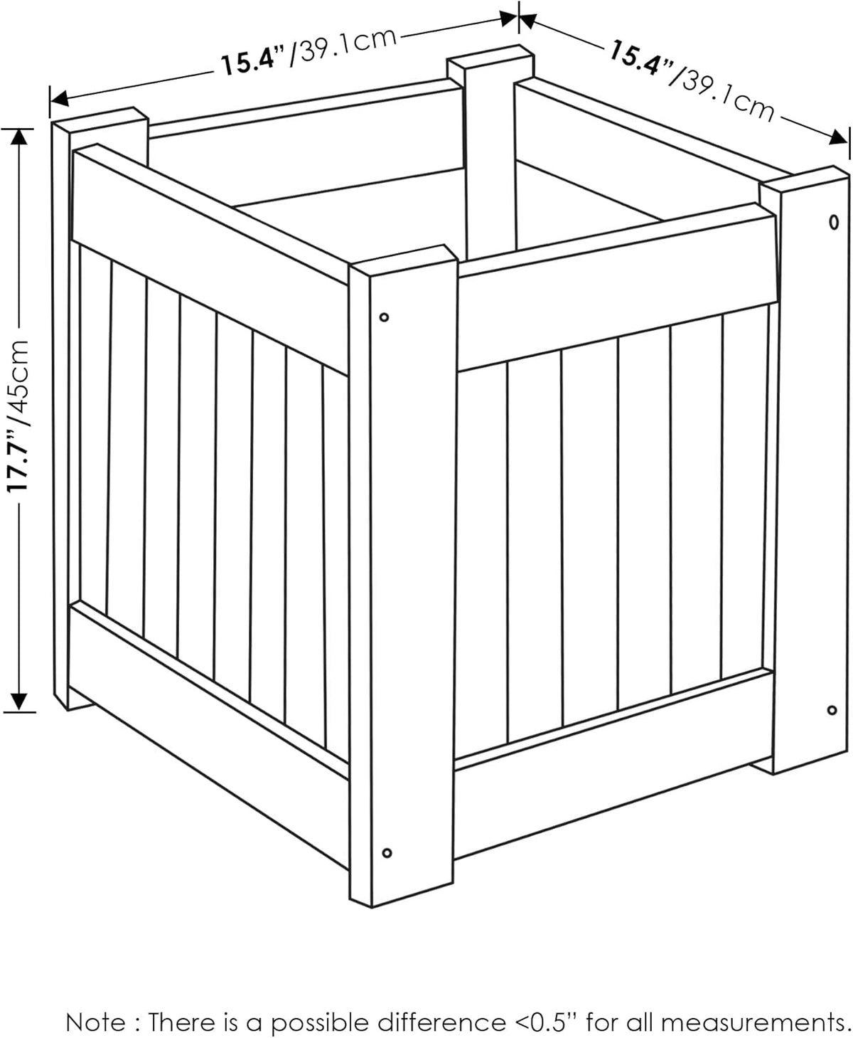 Natural Hardwood Flower Box F522
