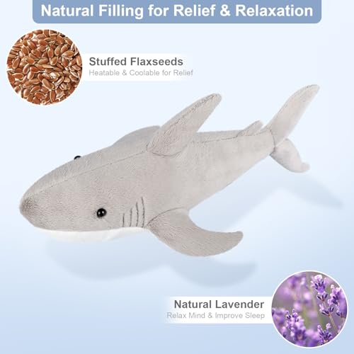 Microwavable Lavender Shark Plush I288586