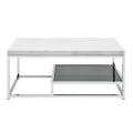 White Marble Top Coffee Table with Storage R7527