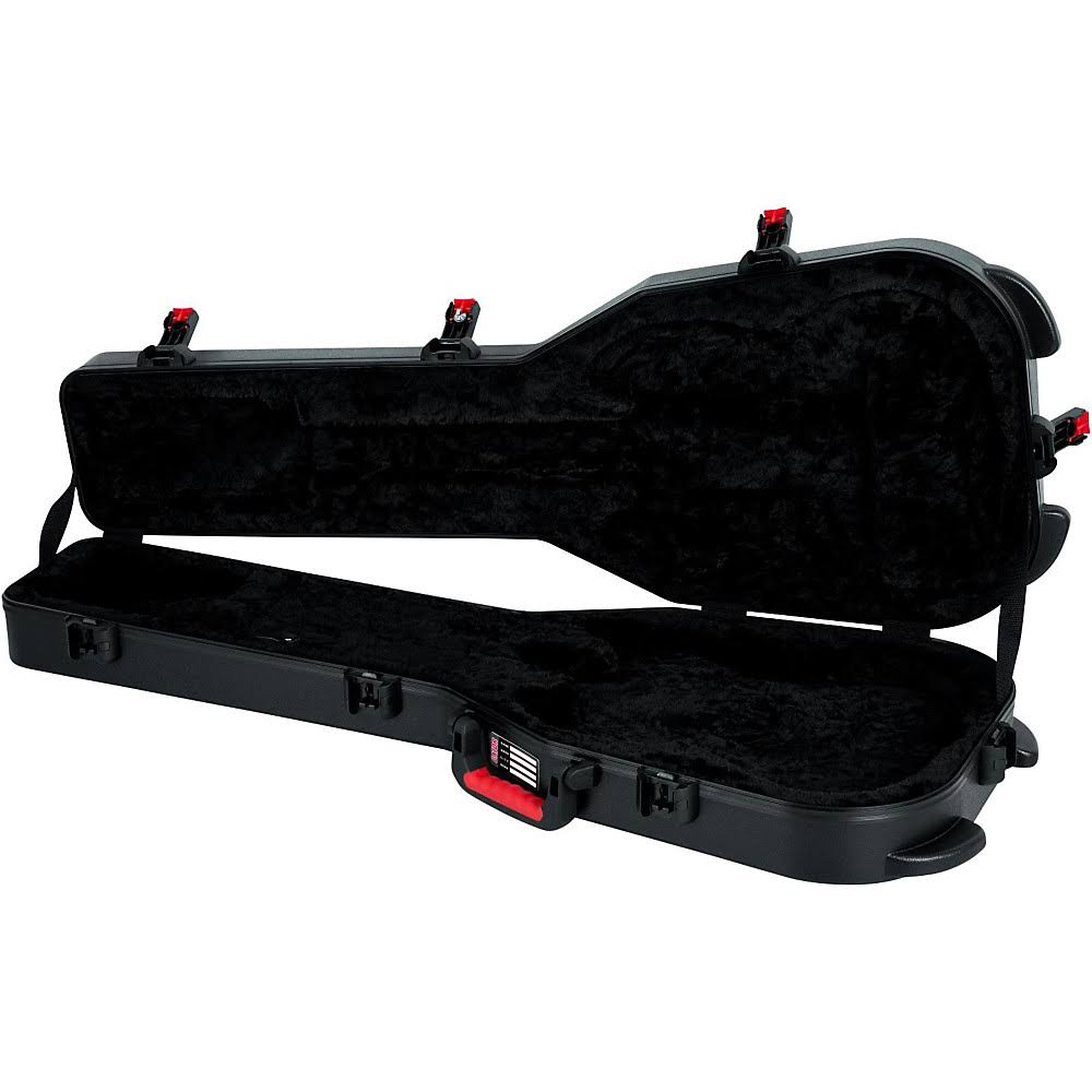 Black Red Molded Guitar Case T9445