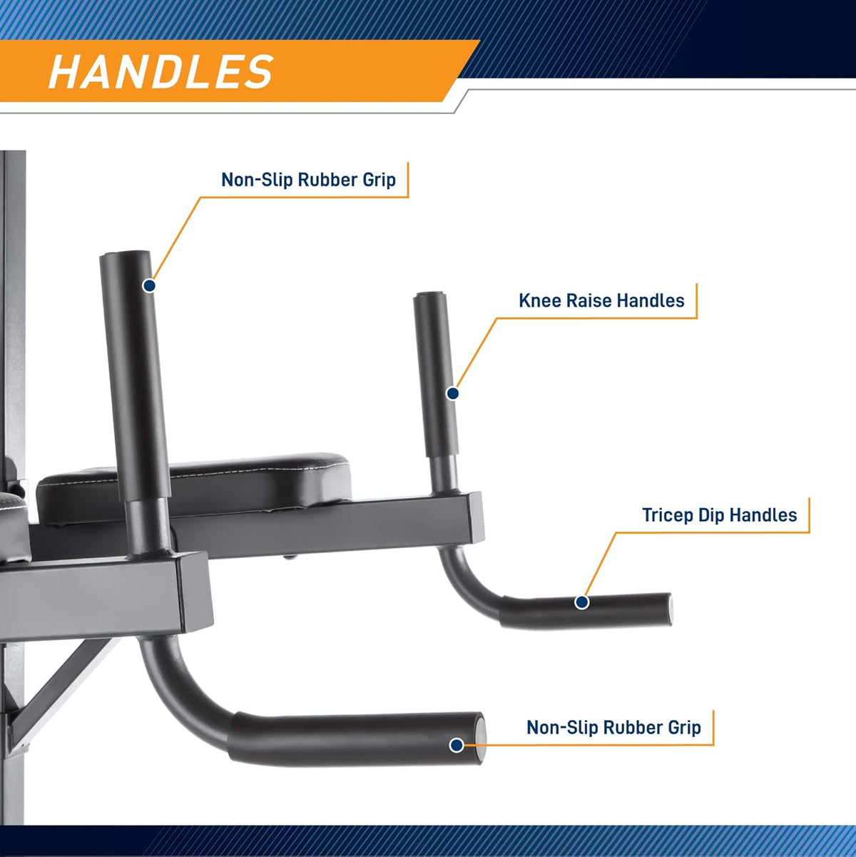 Black Pull Up & Dip Station Y383