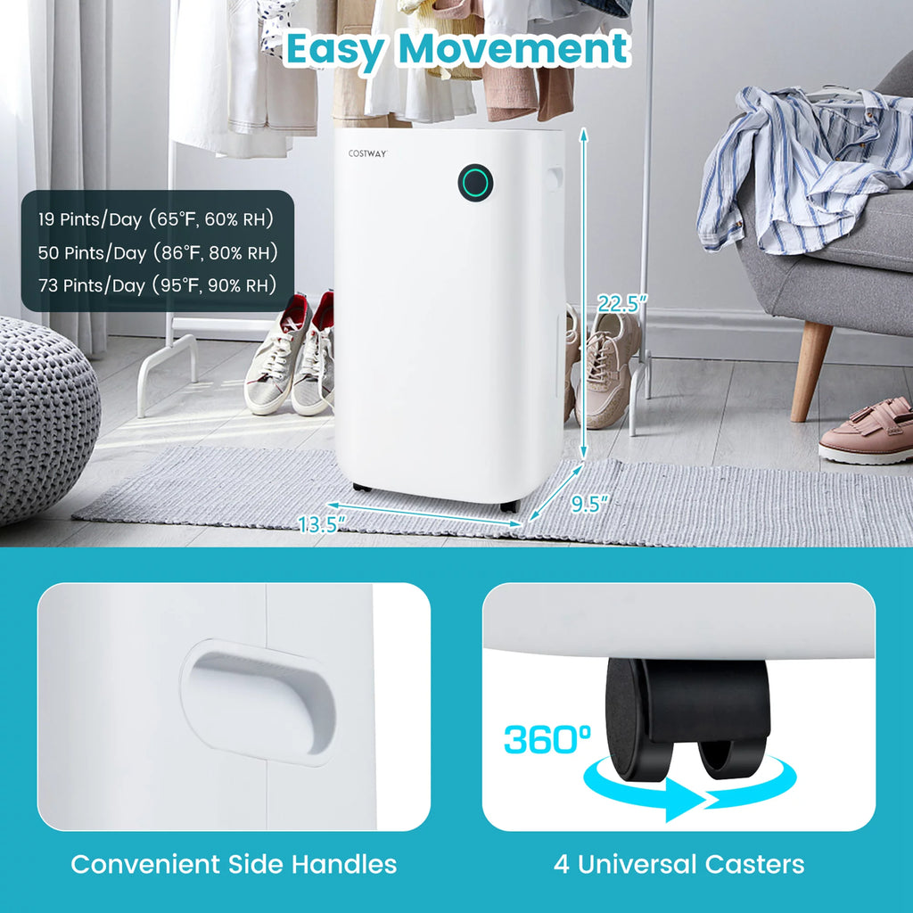 4500 Sq. Ft 73-Pint Dehumidifier with 5 Modes X365