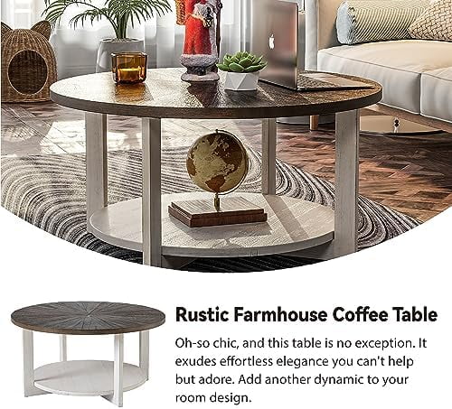 Round Wood Coffee Table I367778