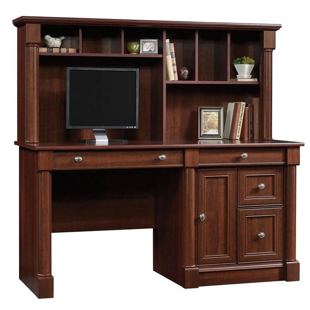 Computer Desk with Hutch in Cherry K11342