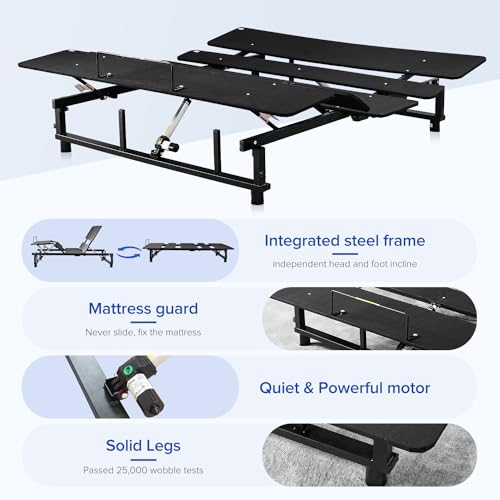 Queen Size Black Electric Adjustable Bed Frame X2536