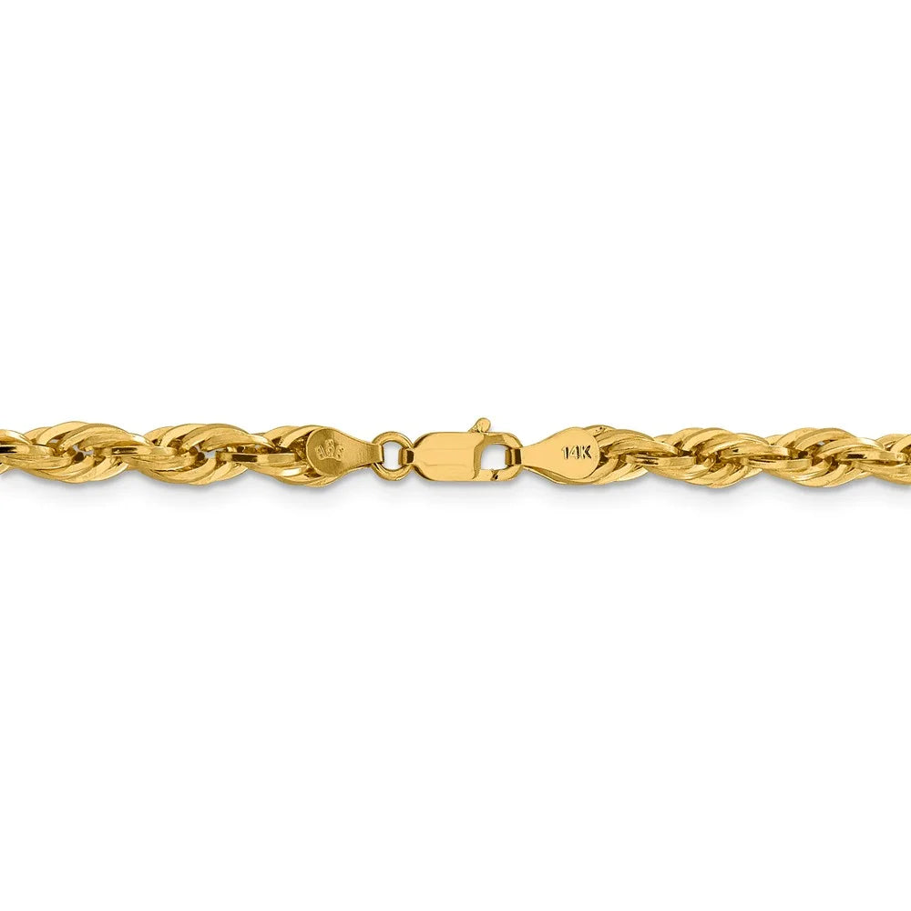 14kt Yellow Gold 24 inch Rope Chain with Lobster Clasp B27042