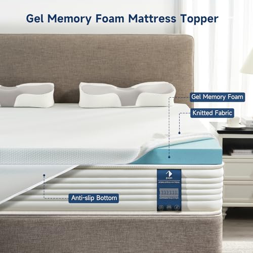 3 Inch Queen Memory Foam Mattress Topper White H580