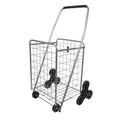 Silver Folding Shopping Cart with Wheels U39021