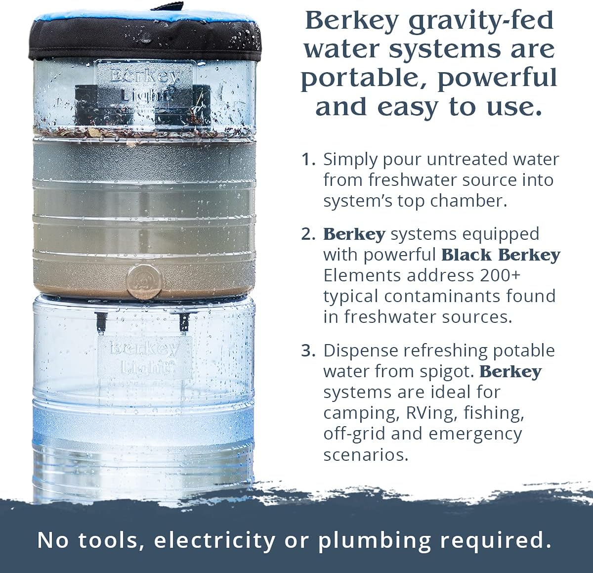 Black Berkey Purification Elements with PF-2 Fluoride and Arsenic Reduction Elements - Combo Pack K722278