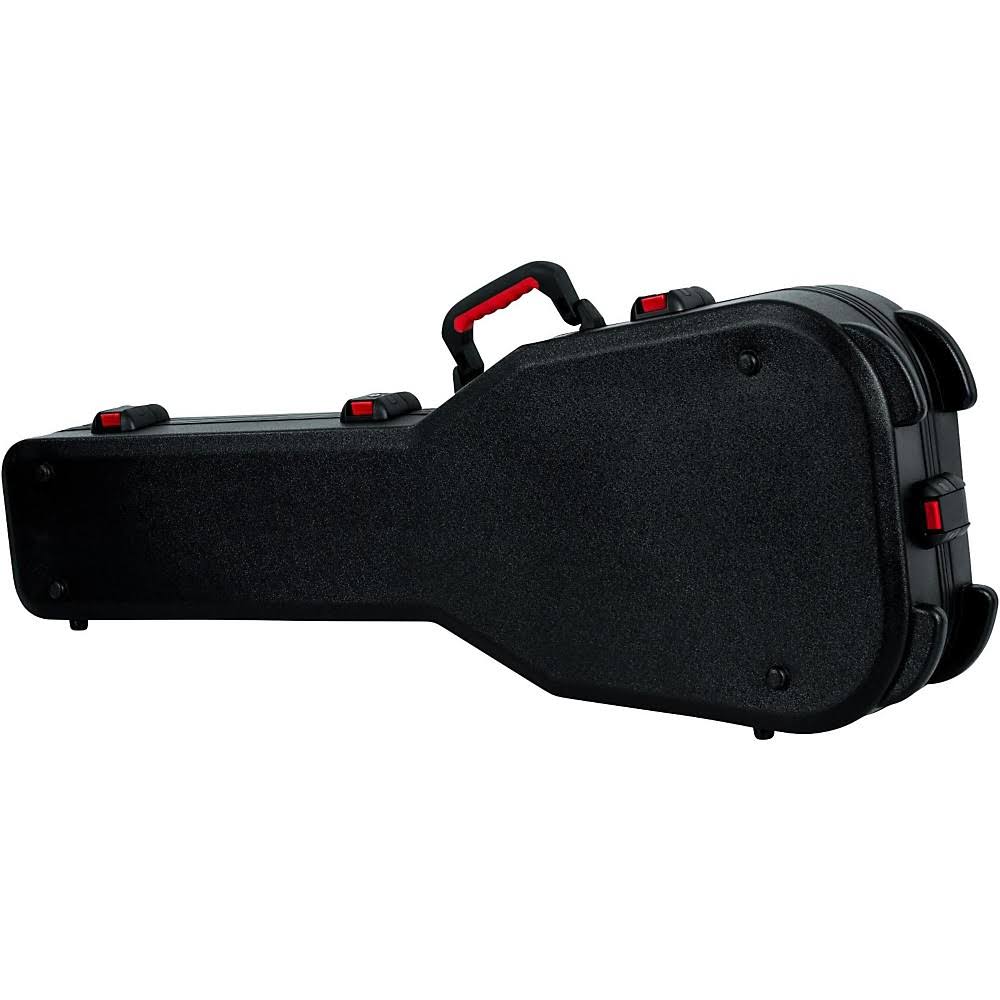 Black Red Molded Guitar Case T9445