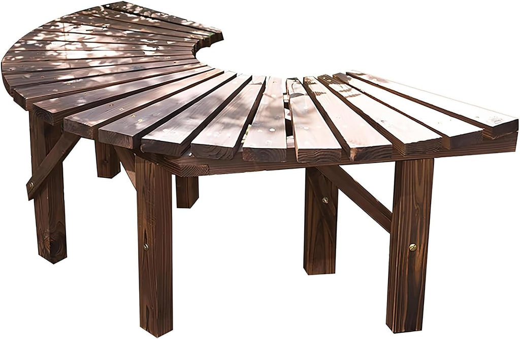 Wooden Outdoor Curved Bench Z6742