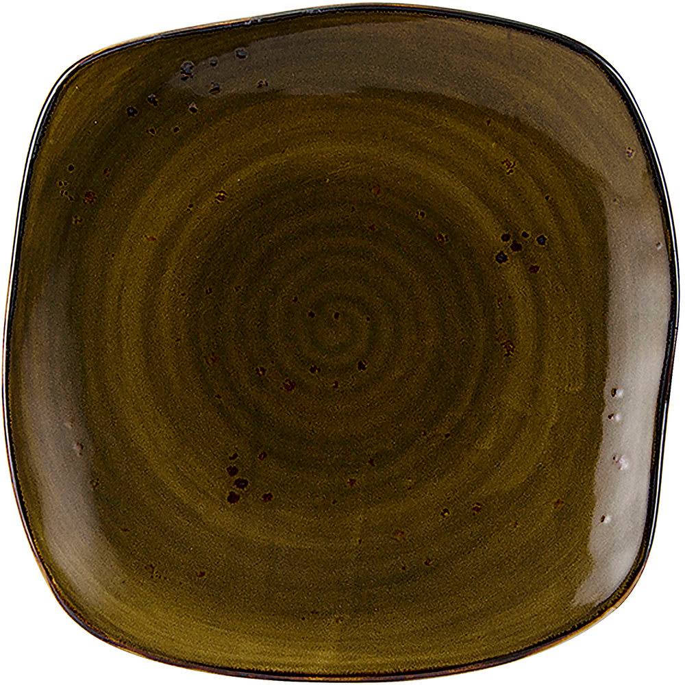 Brown Square Plate F6968