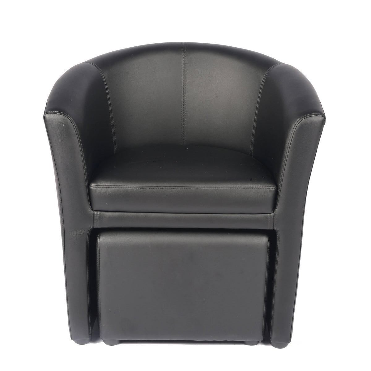 Brown Accent Club Chair with Foot Stool D67251