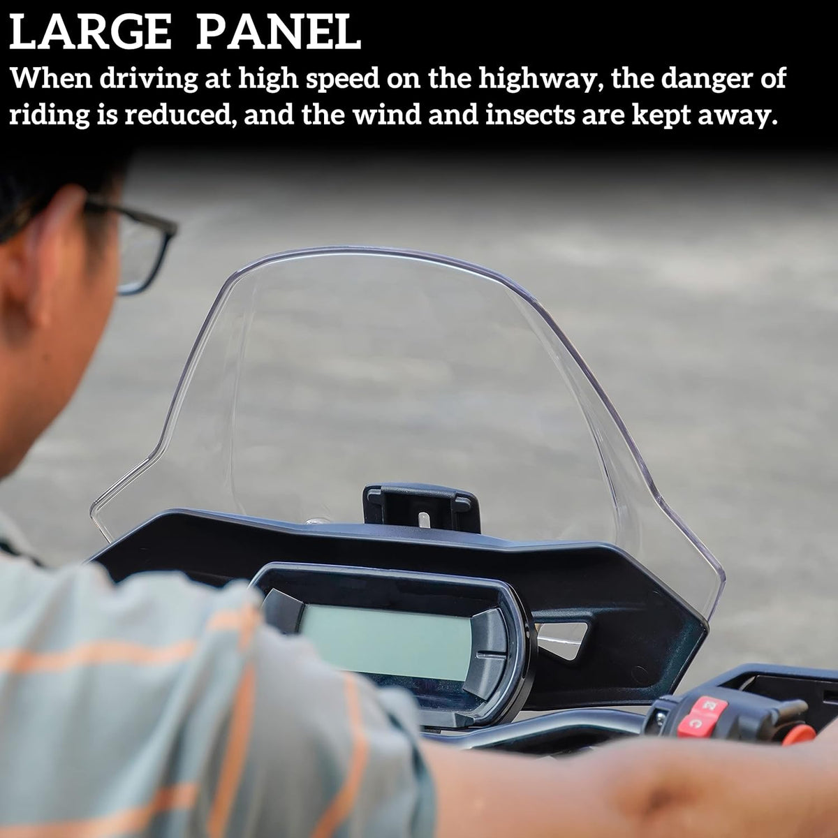 Adjustable Clear Hard Coated Front Windshield K95593