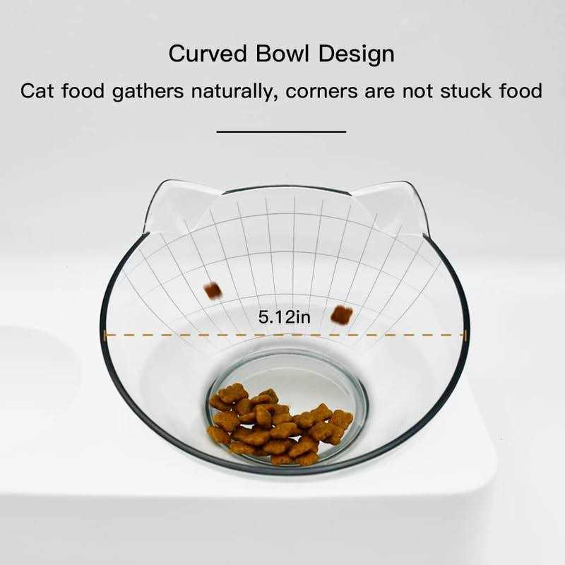 Tilted Cat Bowl Set for Food and Water K5126