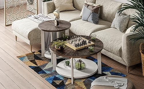 Round Wood Coffee Table I367778