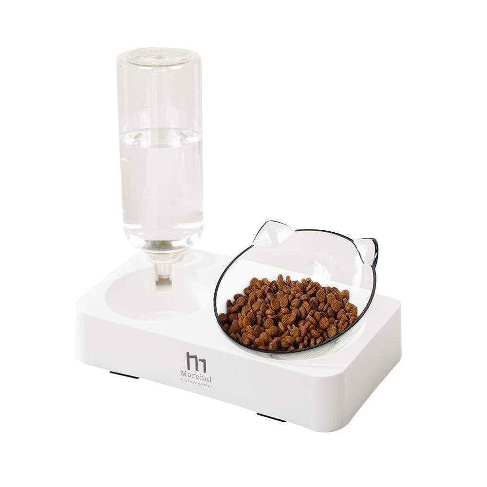 Tilted Cat Bowl Set for Food and Water K5126