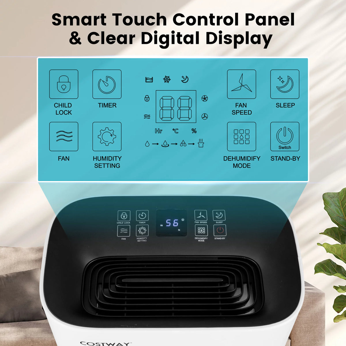 4500 Sq. Ft 73-Pint Dehumidifier with 5 Modes X365