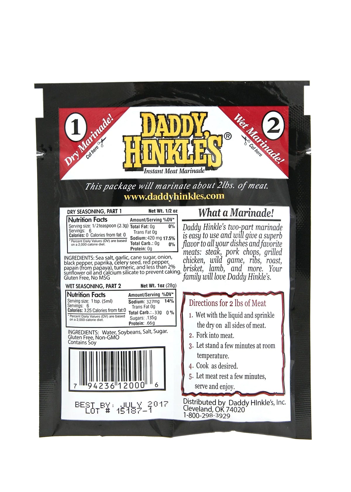 Marinade Single Serve Packets 1.5 Ounce Pack of 24 E2338