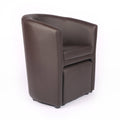 Brown Accent Club Chair with Foot Stool D67251
