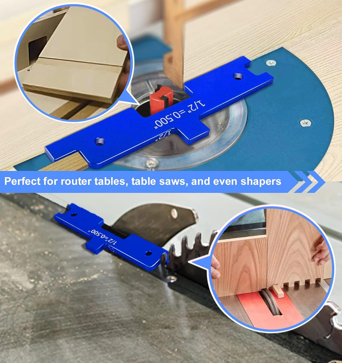 Aluminum Setup Blocks Router Table Set Up Bars Set of 7 A5627