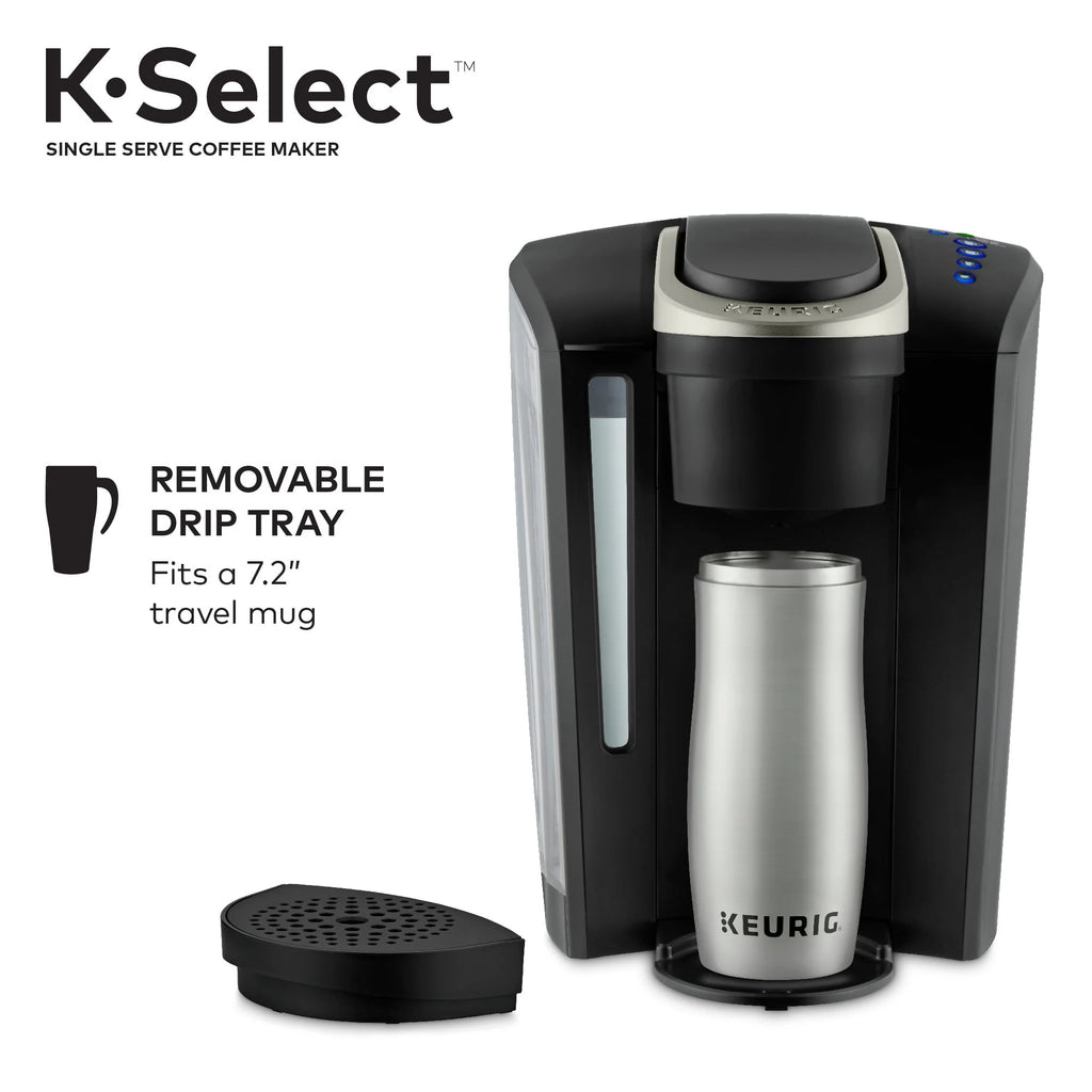 Single-Serve K-Cup Pod Coffee Maker with 12oz Brew Size, Matte Black Y256