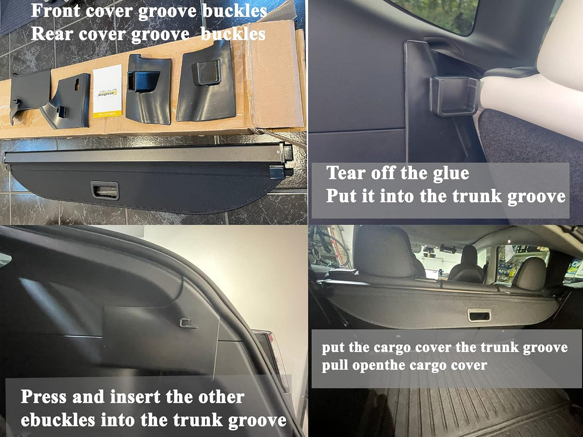 Cargo Rear Retractable Trunk Cover Pack of 2 W870
