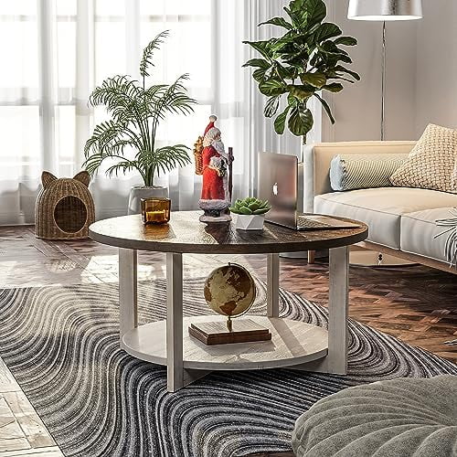 Round Wood Coffee Table I367778