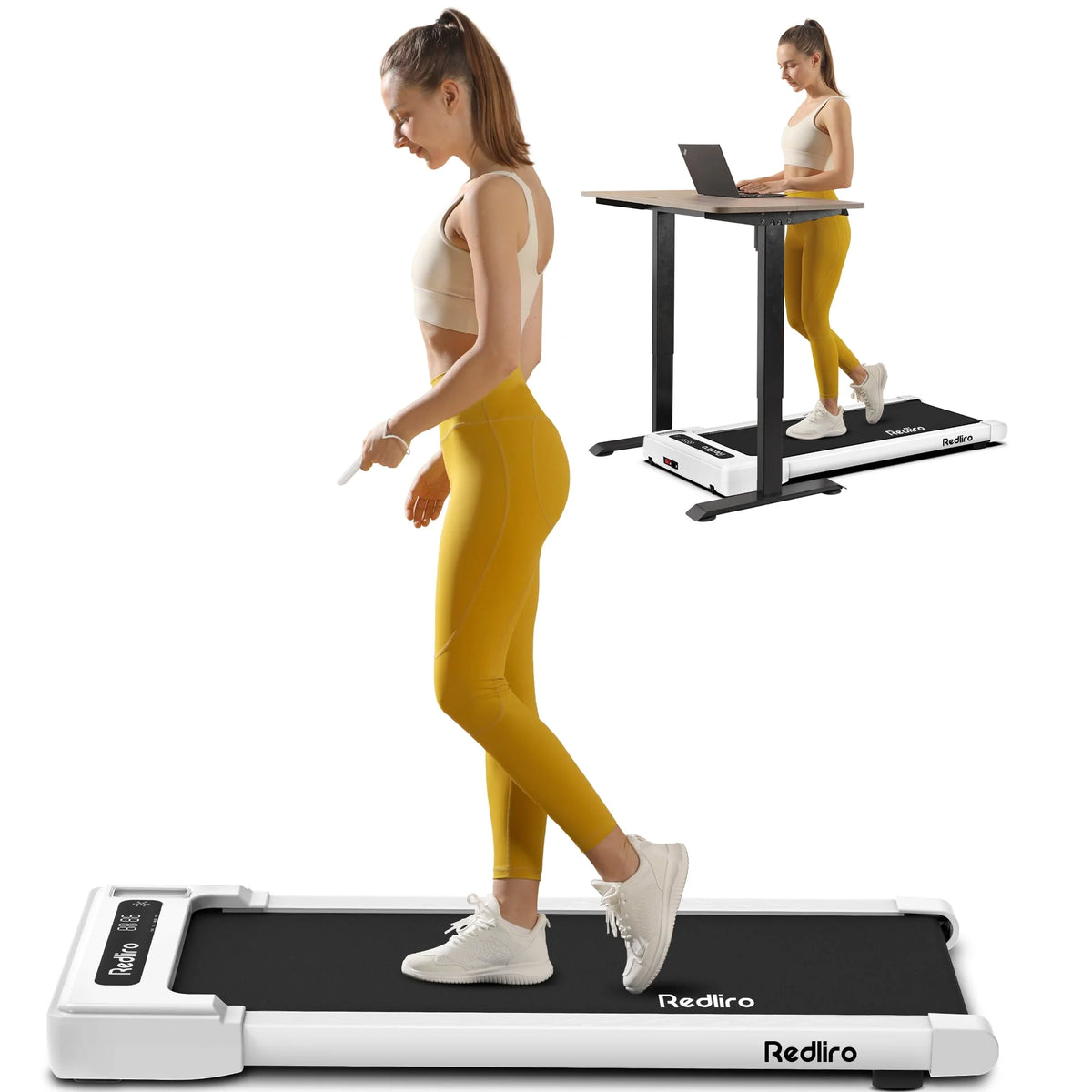 White Walking Pad Treadmill J1516