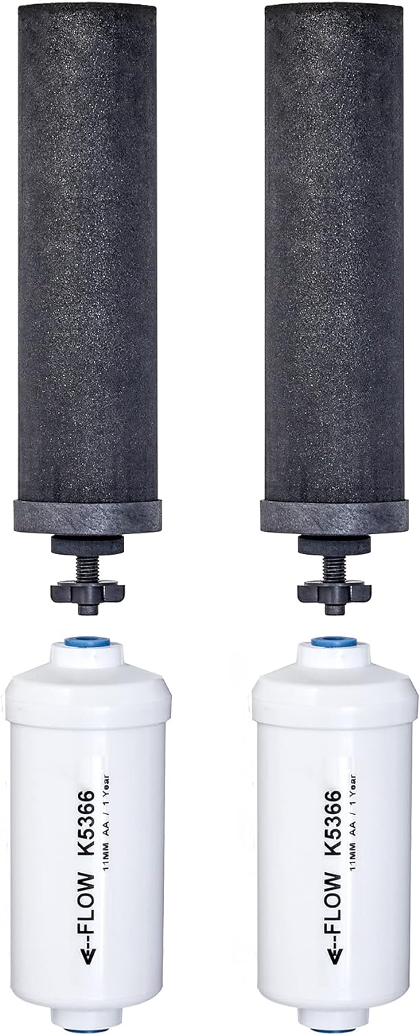 Black Berkey Purification Elements with PF-2 Fluoride and Arsenic Reduction Elements - Combo Pack K722278