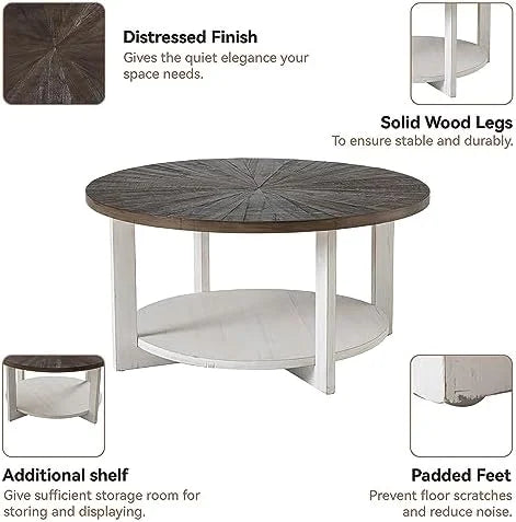 Round Wood Coffee Table I367778