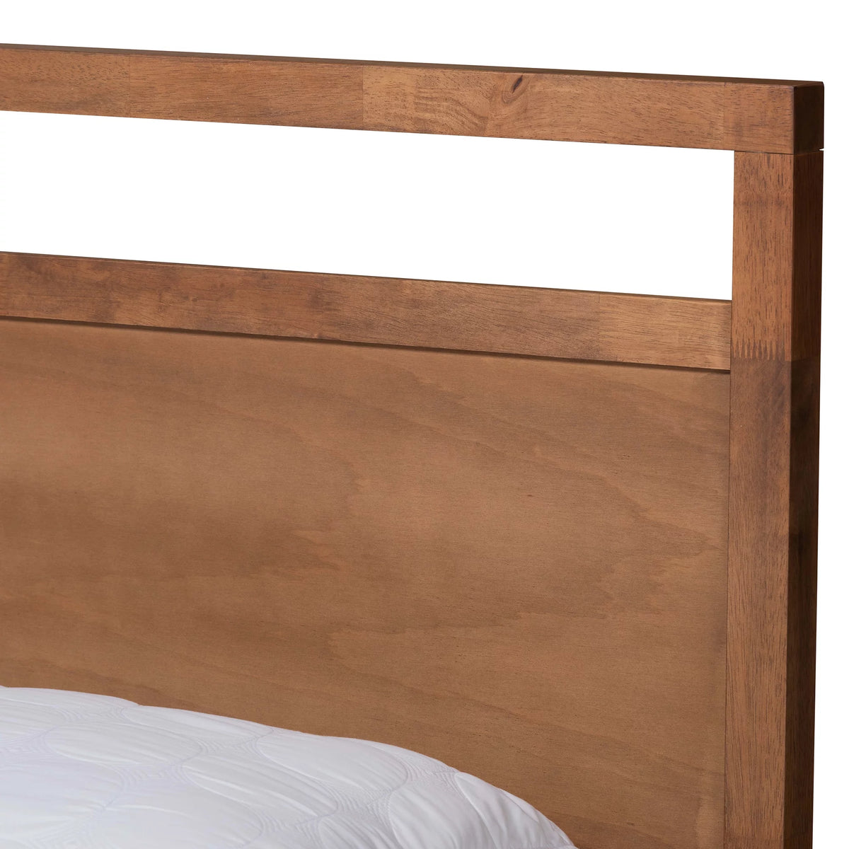 Walnut Brown Wood King Size 4-Drawer Platform Storage Bed B6337
