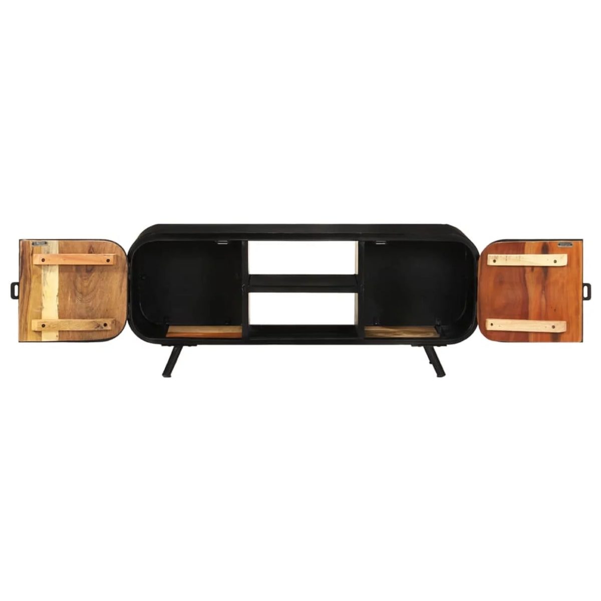 Reclaimed Wood TV Stand with 2 Doors and 2 Shelves K343708