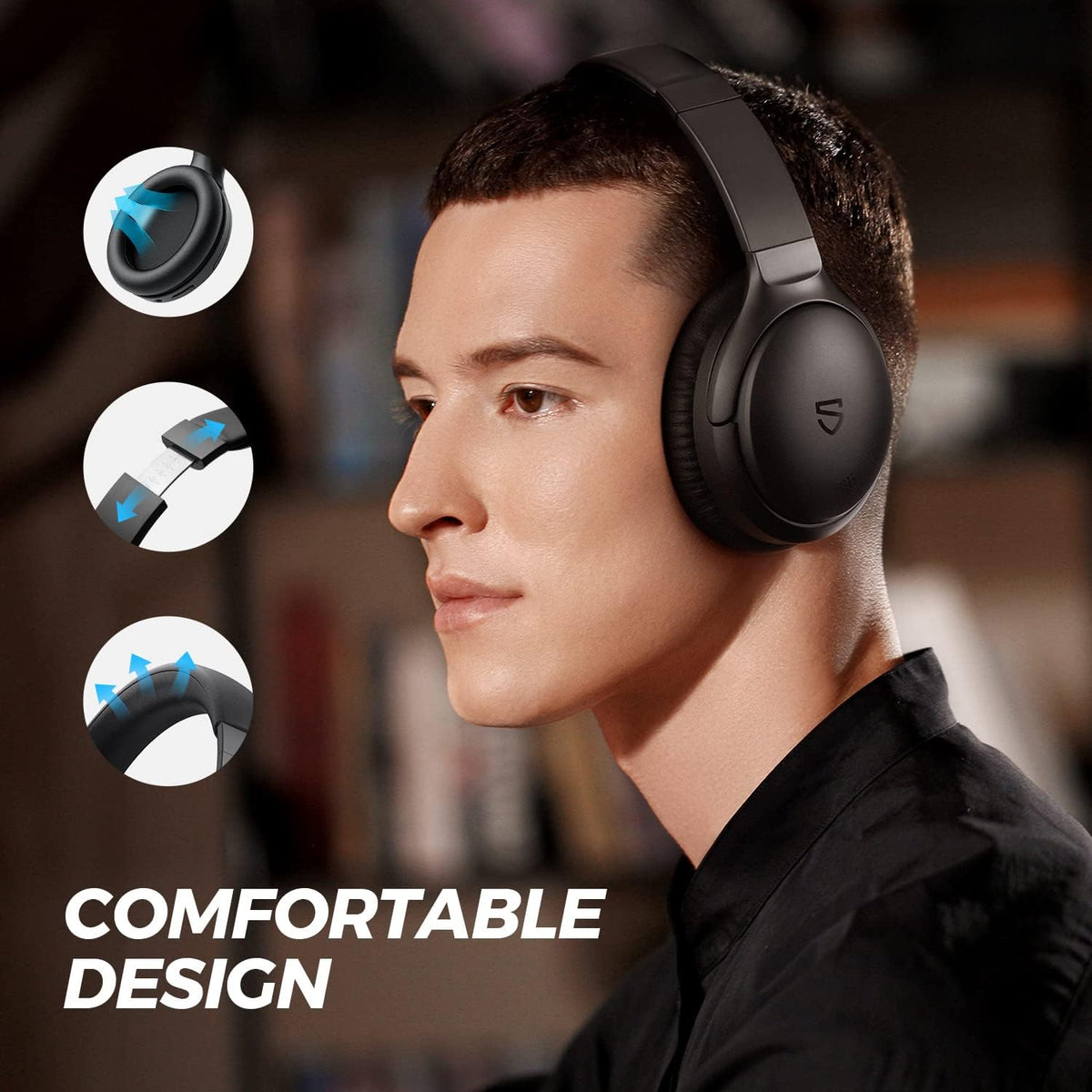Hybrid Active Noise Cancelling Over Ear Bluetooth Headphones M900619