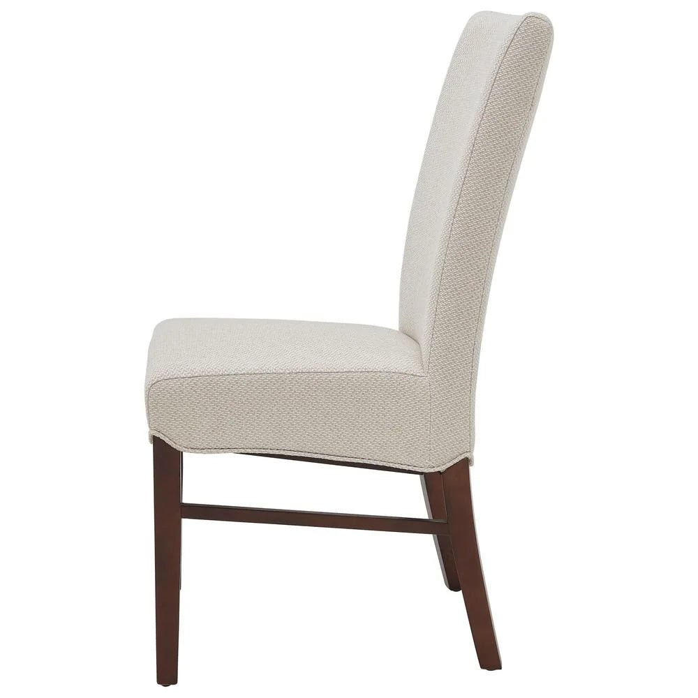 Beige Cream Fabric Chair Set of 2 R642
