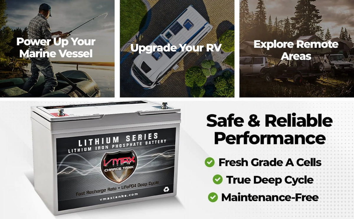 12V 100AH LiFePO4 Lithium Battery with BMS R916
