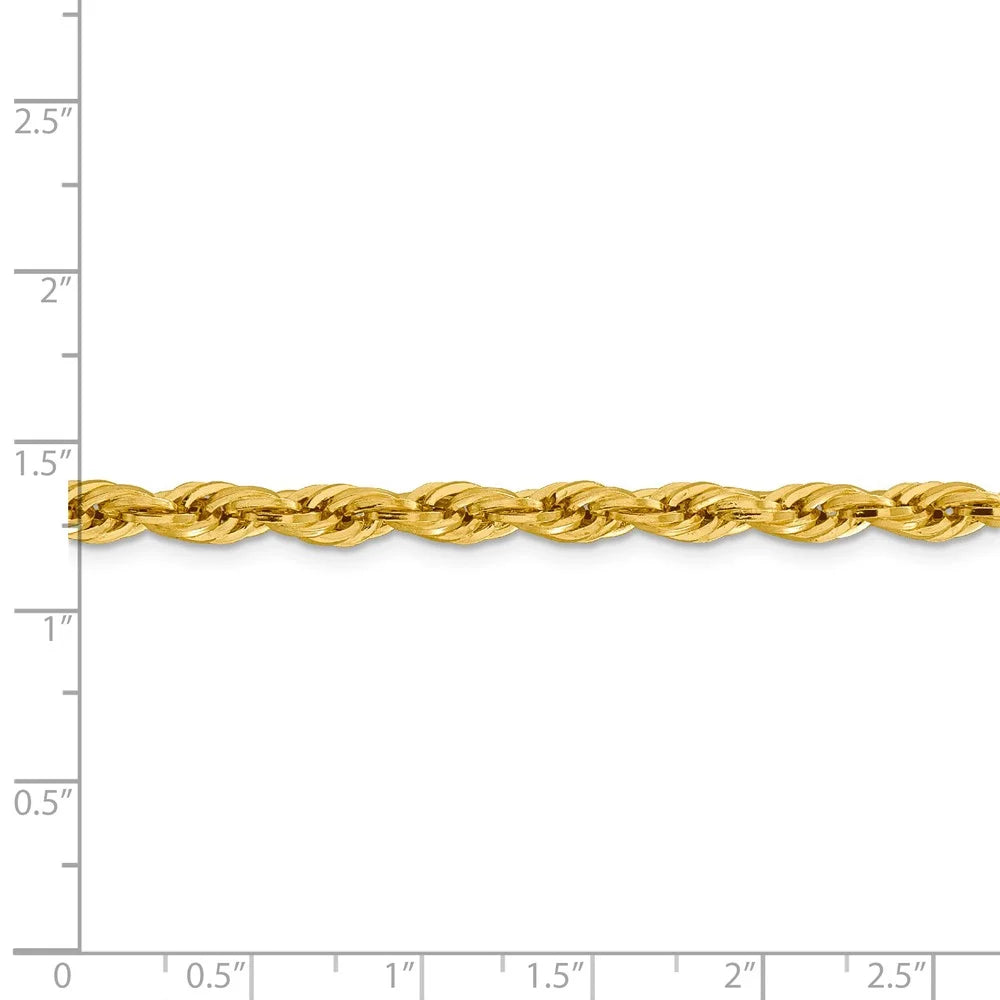 14kt Yellow Gold 24 inch Rope Chain with Lobster Clasp B27042