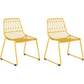 Set of 2 Kids Cross Wire Activity Chairs Orange D53817