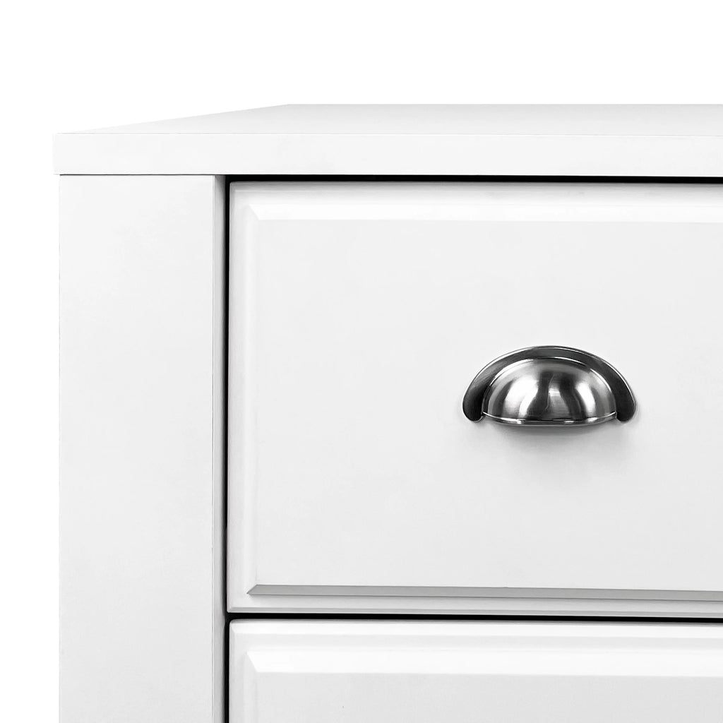 White 6 Drawer Faux Wood Double Dresser B85608