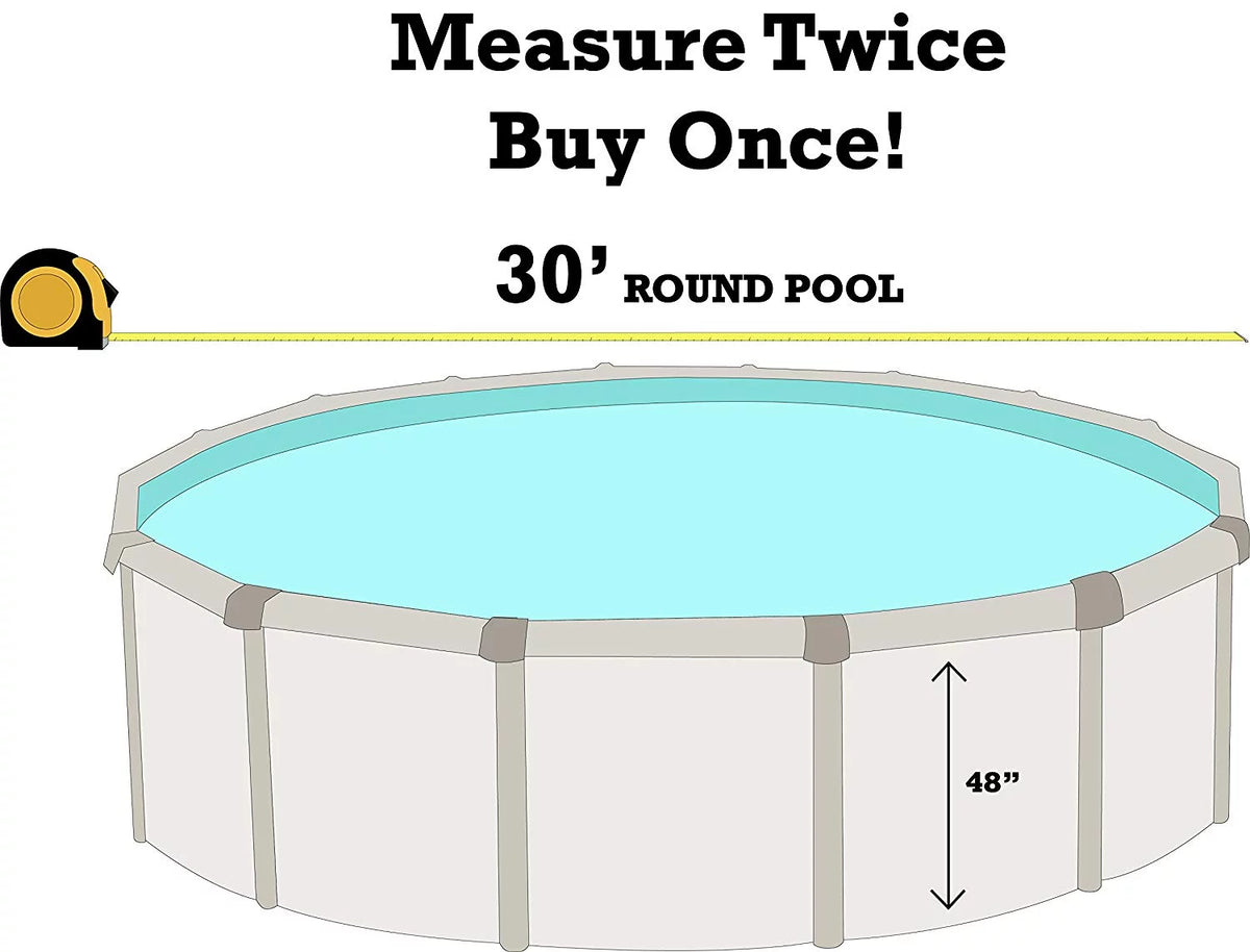 30' Round Unibead Pool Liner 48" Height 25 Gauge Q65045