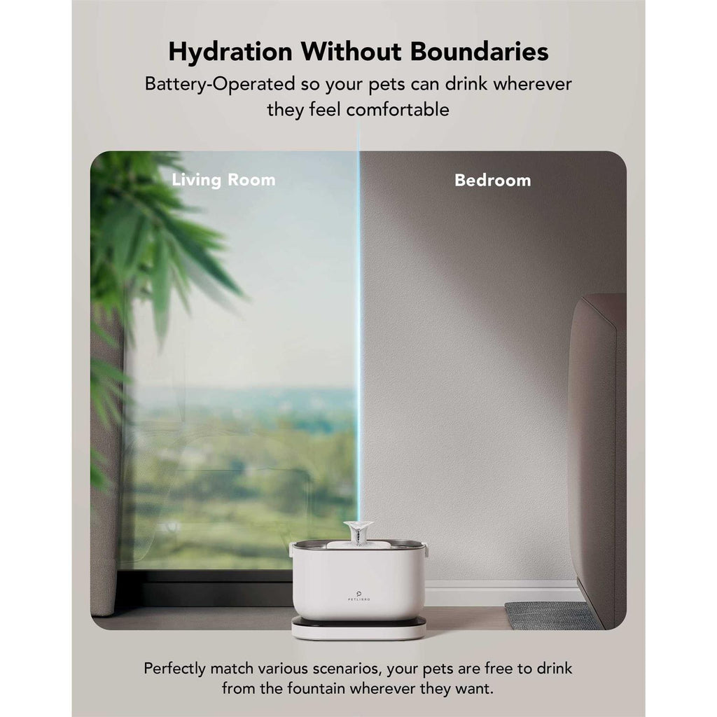 Wireless Battery Operated 2.5L Automatic Pet Water Fountain P8775
