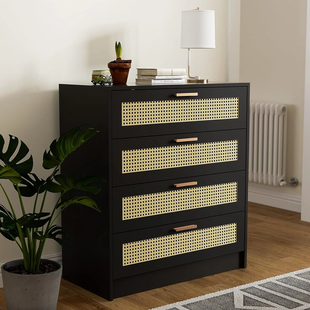 White 4 Drawer Wood Dresser P178759
