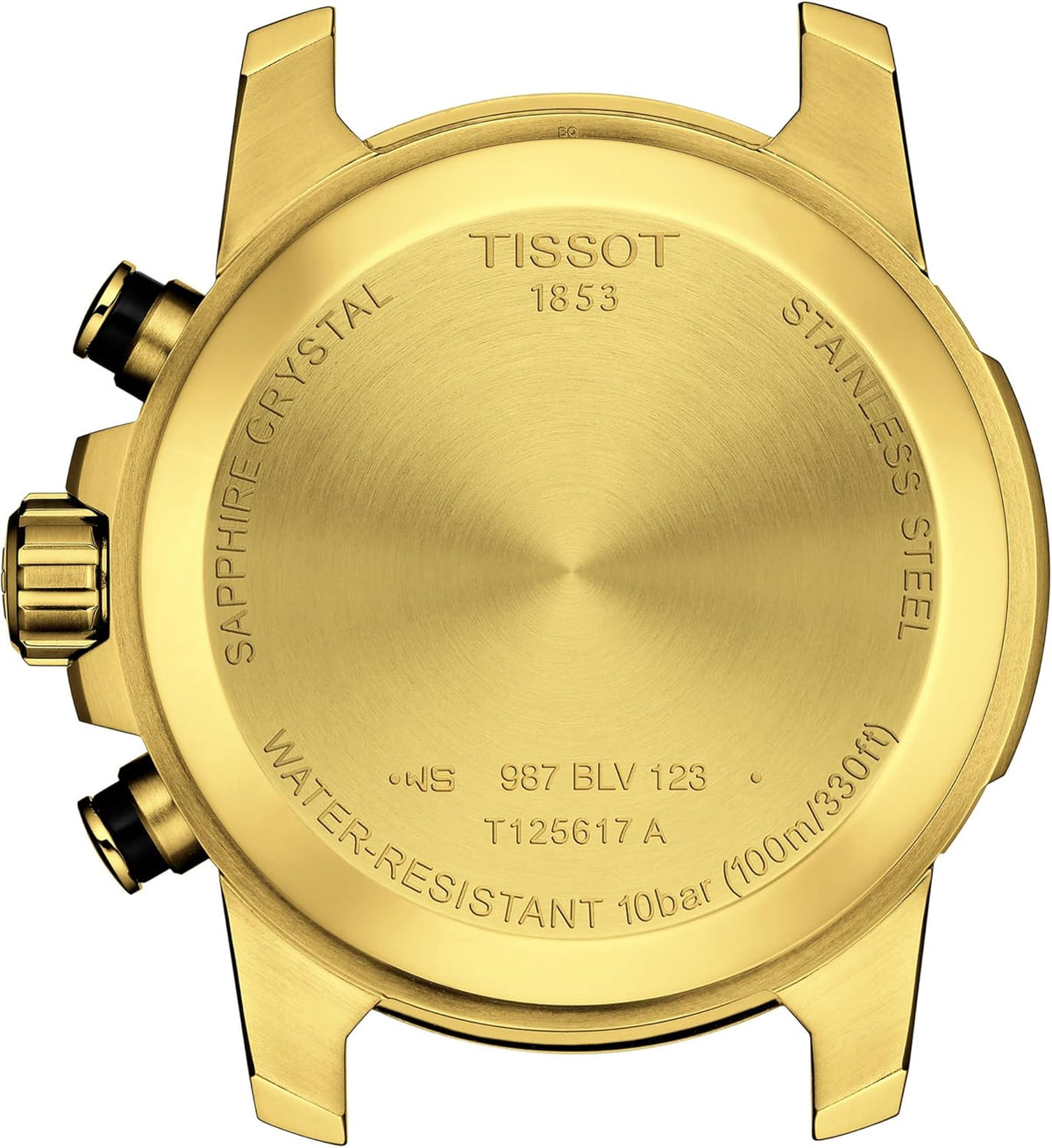 316L Stainless Steel case with Yellow Gold PVD Coating Quartz Watches, Grey, Stainless Steel A7812