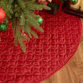 36 Inch Red Gold Velvet Christmas Tree Skirt N873700
