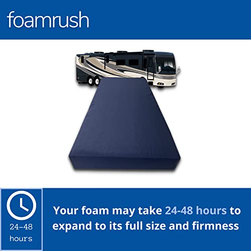 Twin High Density Foam RV Mattress with Canvas Navy Cover H530