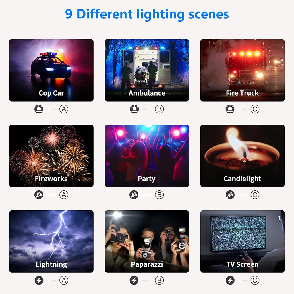 2 Packs RGB Led Light with Stands and Bag Z455007