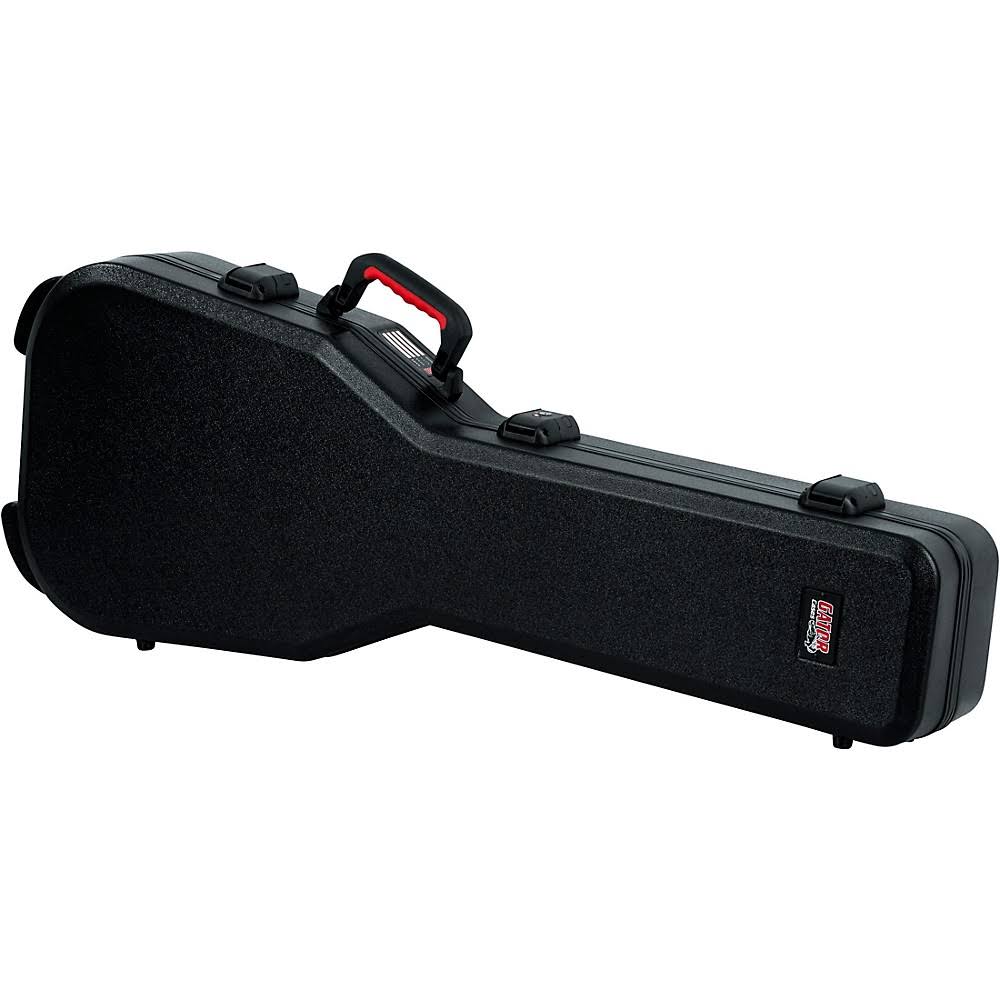 Black Red Molded Guitar Case T9445
