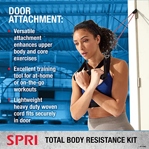Resistance Band Kit with 5 Exercise Bands, Ankle/Wrist Strap, Padded Handles, Door Anchor, Carry Bag D84531