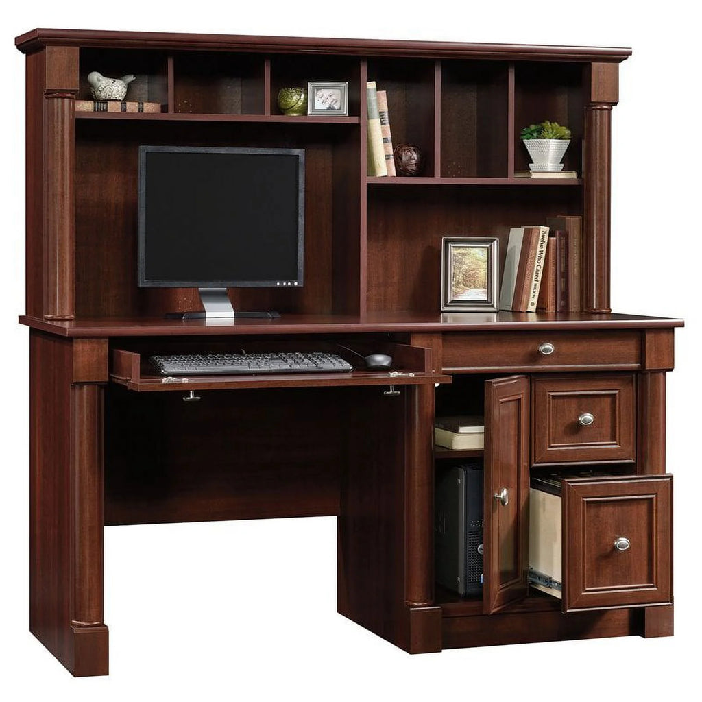 Computer Desk with Hutch in Cherry K11342